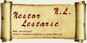 Nestor Leštarić vizit kartica